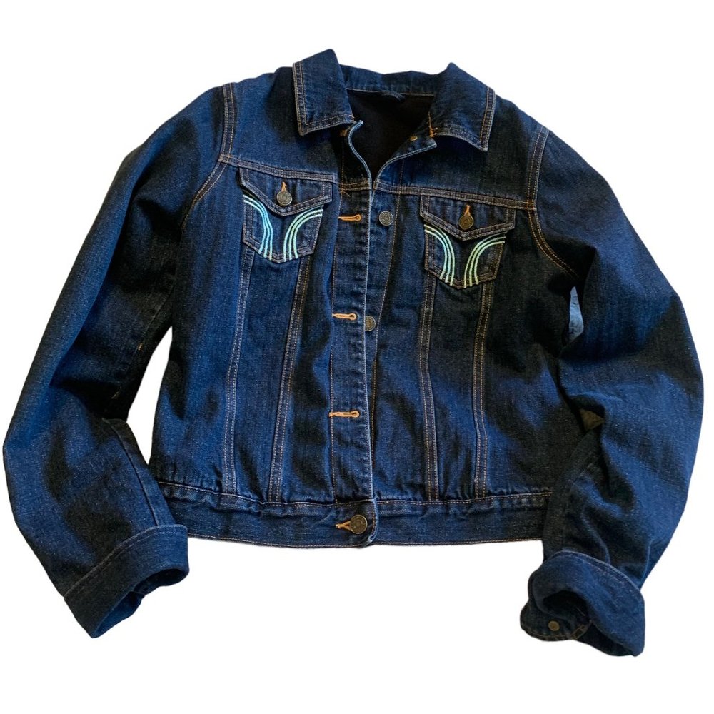 Hollister chaqueta de mesclilla.